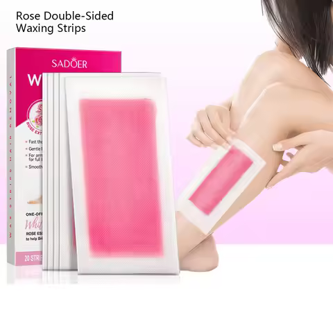 10 double-sided waxing strips, suitable for lips, underarms, arms, and legs, moisturizing peel-off h