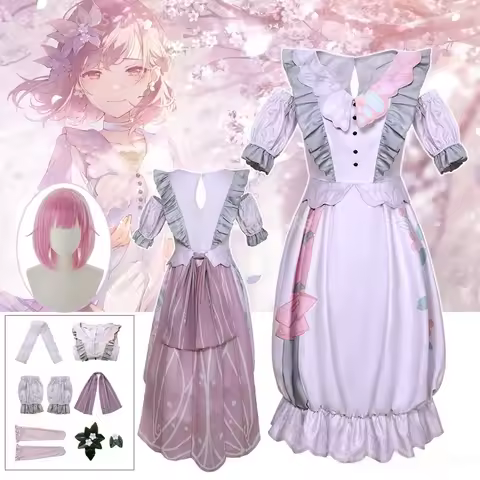 Game Project Sekai Cosplay PJSK Akiyama Mizuki Cosplay Ena5 Case Cosplay Maid Dress Wig Outfit Hallo