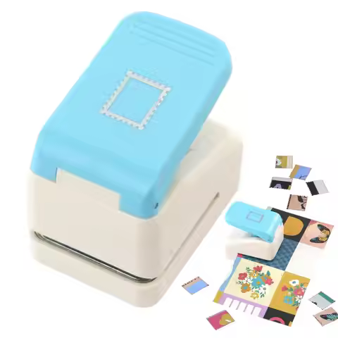 Stamp Paper Punch Square Postage Hole Puncher Cutter Crafts Stamp Shape Cutters for Greeting Cards B