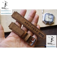 HIGH QUALITY MIXED YELLOW WATCH STRAP - CASIO AE 1200 /SEIKO5 - GENUINE RAM LEATHER + + +