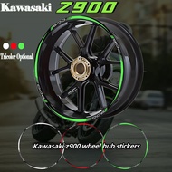 For Kawasaki Z900 Ninja Z900 Reflective Motorcycle Accessories Wheel Stickers Hub Decals Rim Stripe 