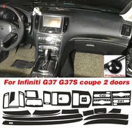 Infiniti For Q60 G37 G37s Coupe 2 Doors 5D Carbon Fiber Pattern Interior DIY Trim Decals s