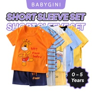 Kids Clothing Set 3 Months - 6 Years Baju Budak Cotton Comel Lembut Short Sleeve Baby Clothes