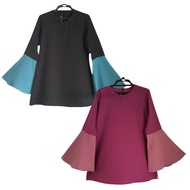 BLOUSE MUSLIMAH PLAIN TANGAN KEMBANG (AQEELA MUSLIMAH WEAR)