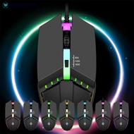 NANASALONNN USB Wired Coumpter Gaming Mouse Colorful Glowing Ergonomic Gaming Mouse 4 Button 1600DPI