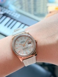 <2010年保用證><玫瑰金><白貝水泡石><鑽石圈> DateJust 116185 勞力士 Rolex (116135 118135 116231 126231 126281 118235 128
