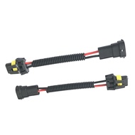 2Pcs H11 Male To 9005 9006 Female Adapter Headlight Conversion Socket Headlight Connector Socket Ada