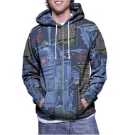 Cool Star Wars R2D2 Robot Fullprint Zipper Hoodie Jacket Polyester Jersey Material [Hoodie with Zipp