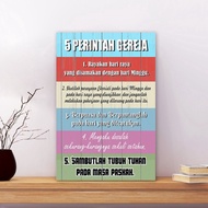 KAYU HIASAN DINDING 5-order Wooden poster Christian/Catholic Wall Decoration Church