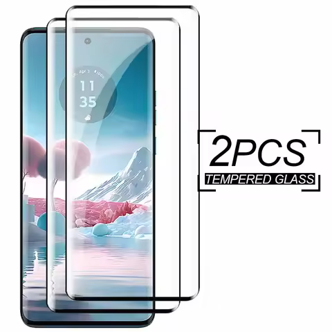 2Pcs Curved Tempered Glass Case For Motorola Edge 40 Neo 50 Ultra Screen Protector For Moto G85 Edge