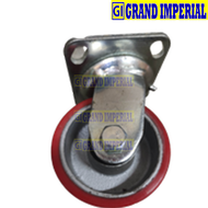 KOHL Mould On Polyurethane Caster on Cast Iron Wheel Roller Bearing RHPUSR-IR 4 Screws not Included|