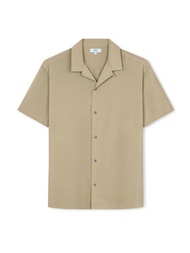 AIIZ (เอ ทู แซด) - เสื้อเชิ้ตผู้ชาย แขนสั้นปกฮาวายผ้าเรยอนสีพื้น Men's Camp Collar Short Sleeve Shirts