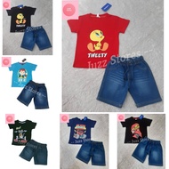Boy Set/ Boy T-shirt + Short_Kid Clothing Set_Tweety Bird/Ben10/ Baby Shark