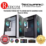 TECWARE FORGE M2 ARGB TG MATX GAMING CASE - BLACK / WHITE