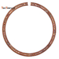 Sapelli Wood Rosette for Acoustic Guitar Soundhole Sound Hole Featuring Abalone Shell Inlay