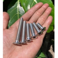 L slim bolt m6 / bolt 10 / thread 10 probolt slim stainless MADE IN NGANJUK length 2 cm to 10 cm