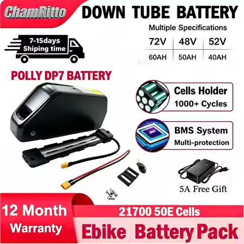 48V Hailong Electric bicycle Down Tube Polly DP7 battery 52V 36V 25ah 30ah 35 40 50Ah 60V 72V ebike 