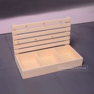 Pine Wood Tray With Slats + Hanging Hook