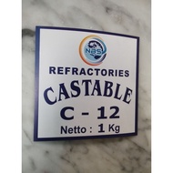 Portable C-12 (1 Kg) - Heat Resistant Cast Iron Cement with Maximum Flame 1200°C Refractory Ready-to