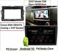 Toyota Estima Acr30 Acr50 IPS SCREEN  Android Player + Casing + Camera High Grade