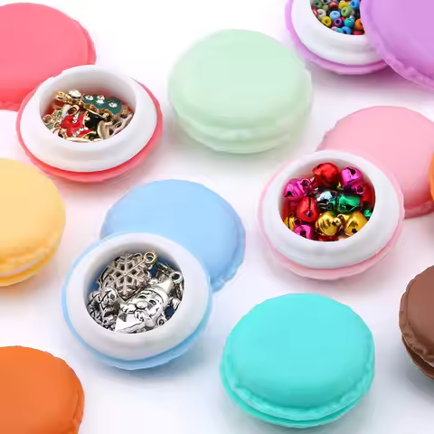 9pieces/lot Candy Color Macarons Storage Box Portable Mini Gift Package Box Lovely Jewelry Package B
