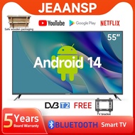 JEAANSP TV 32/40/43/46/50/55 inch Smart TV LED Android 14.0 TV HDMI/WIFI/YouTube/Netflix/Bluetooth
