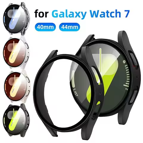 Case For Samsung Galaxy Watch 7 40mm 44mm Screen Protector Electroplated TPU Full Coverage Protectiv