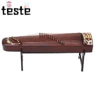 Miniature Guzheng Model, Wooden Brown Chinese Guzheng Statue, Miniature Portable Mini Guzheng Displa