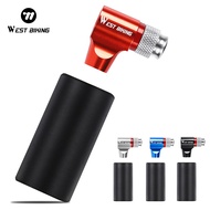 WEST BIKING CO2 Pump For Bicycle Schrader Presta Adapter Bike Pump Inflator Aluminum Tire Tube Mini 