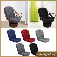 [Toolroom] Solid Outdoor Polyester Swivel Rocker Cushion, 48" x 24", Rattan Wicker Swivel Rocking  C