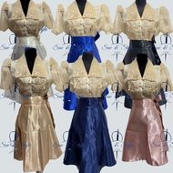 WRAP-AROUND FILIPINIANA MID SKIRT