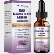 Liver Cleanse Detox & Repair Liquid,1100mg Milk Thistle Supplement Dandelion Root and 16+ Herbs for 