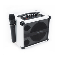 Sherman APS-107 ลำโพงพกพามีแบตในตัว 6.5 นิ้ว 50 วัตต์ พร้อมไมค์ลอย 1 ตัว ฟังก์ชั่นครับ AT Prosound