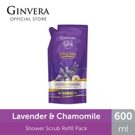 Ginvera World Spa English Shower Scrub - Lavender &amp; Chamomile Refill Pouch (600ml)