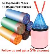Drawstring Garbage Bag/ Trash Bag/ Rubbish Bag/ Plastic Bag/ Dustbin [SG READY STOCK]
