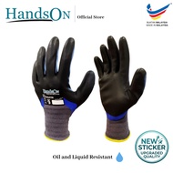 HandsON Dual Coat Latex + Nitrile Heavy Duty Safety Glove｜Oil and Water Resistant | Made in Malaysia