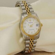 1pc PROKING Women's Watch, Gold/White/Black Stainless Steel Case & Strap, Waterproof, Business Vinta