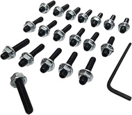 Z Whip 19pc Oil Pan Stud Kit with Locking Nuts Compatible with Acura Integra Honda Civic Del sol VTE