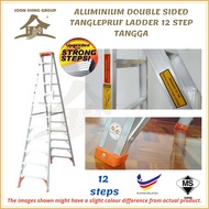 SDL12 ORIGINAL Heavy Duty Aluminium Double Sided TANGLEPRUF 12 Step Ladder / Tangga Lipat Double Sid