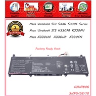 Asus Vivobook S13 S330 S330F S330FA K330FA K330FN X330FA X330UN C31N1806 Laptop Battery Replacement Puchong Ready Stock