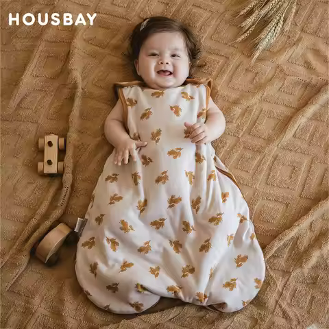Baby Sleeping Bag Winter Thin Sleeveless Anti-Kick Quilt Kids Wearable Blanket Children Sleepwear Wh