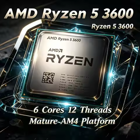 AMD Ryzen 5 3600 R5 3600 Desktop Gaming Processor Zen 2 6-Core 12-Thread 3.6GHz Base 4.2GHz Boost AM