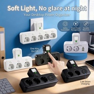 [Urban Living ID] 2 3 4 5 Hole Electrical TerminalStop Kontak - 2500W Multi USB Type C Plug Anti-Hea