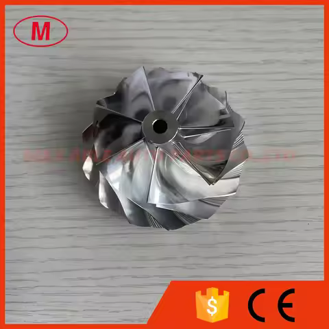 GT15-25 52.50/68.00mm 7+7 blades turbo milling/aluminum 2618/billet compressor wheel