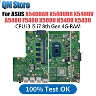 X540UAR Laptop Motherboard For ASUS X540UBR X540UV A540U F540U X500U K540U X543U P540U R540U CPU i3 