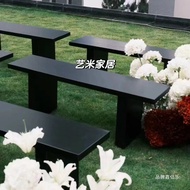 Outdoor wedding bench, solid wood bench, long bench, hot pot bench, dining table bench, exercise ben