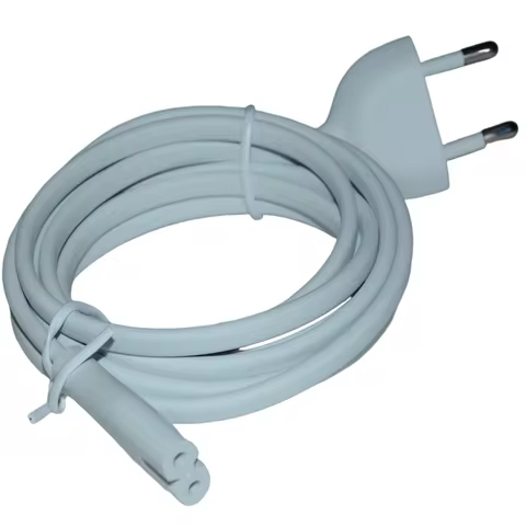 Used White EU European 2 pin AC power cable for apple TV power cord power supply cable for PS4,PS3 p