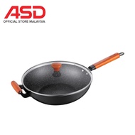 ASD HITECLIFE 32cm Die-Cast Induction Non Stick Wok Pan with Lid / Kuali Dalam / Kuali Tak Melekat /