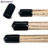 DREAMFOREST 3PCS/6PCS Billiard Cue Head Rubber Protective Cover Black Eight Snooker Pool Cue Tip Moi