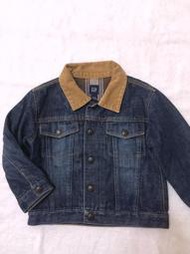 【低價出清】二手(男童)印度製GAP藍色厚棉牛仔外套-4Y